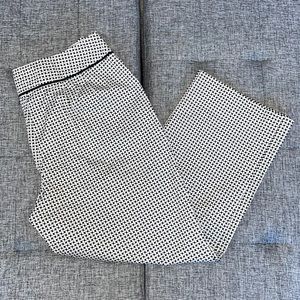 Talbots Black & White Print Pants